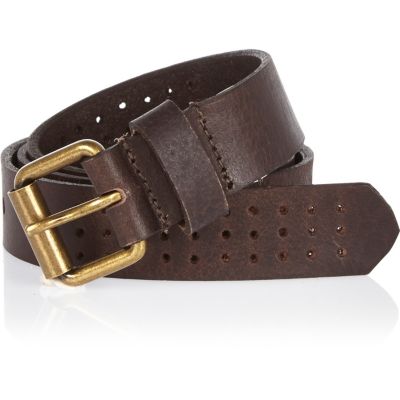Boys brown punched hole belt